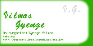 vilmos gyenge business card